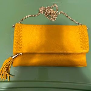 Mustard yellow side bag